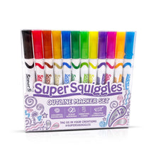 Load image into Gallery viewer, SuperSquiggles Outline Marker Set (12 Pens Per Set)