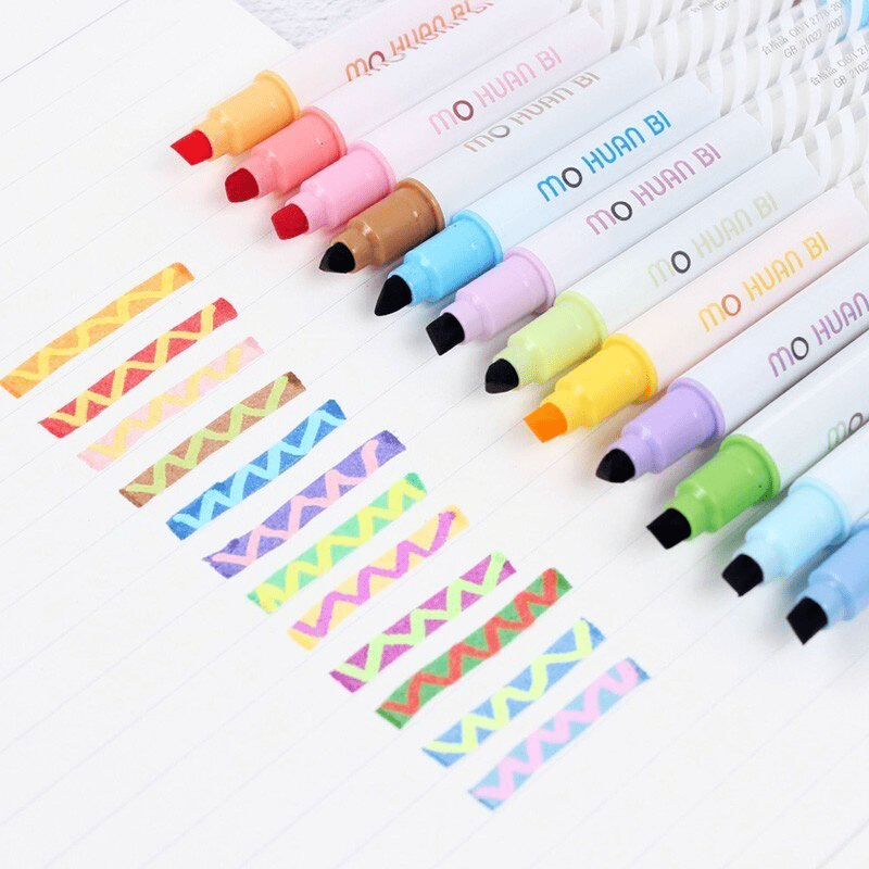 SuperSquiggles Multicolored Markers (12 Pens Per Set)